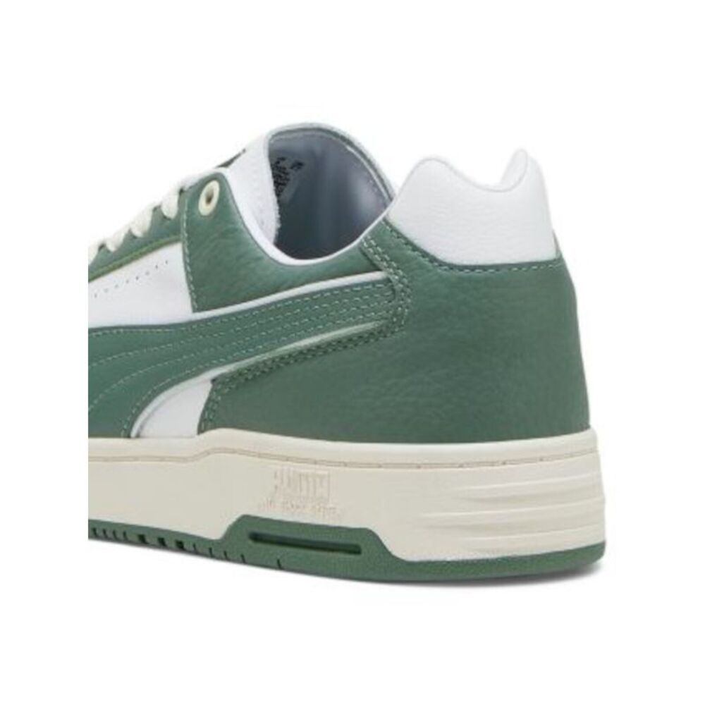 PUMA Mens White Logo Slipstream Round Toe Platform Leather Sneakers Shoes 8 - Picture 2 of 4